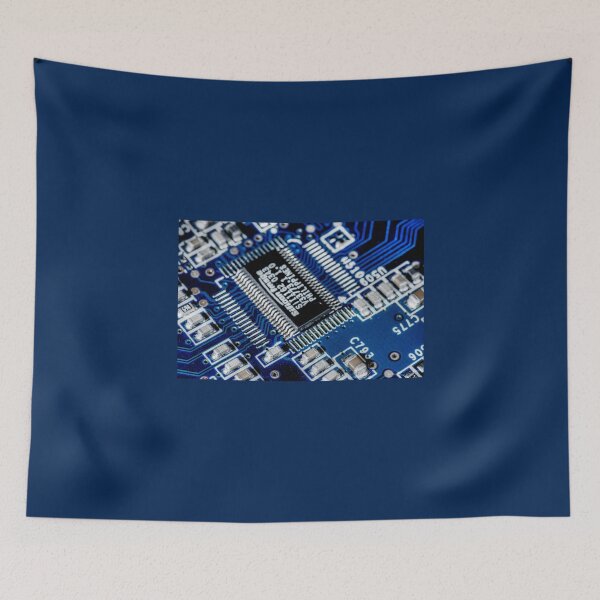 Item preview, HDR - Blue Board Chips and Glowing Traces designed and sold by Doug Greenwald.