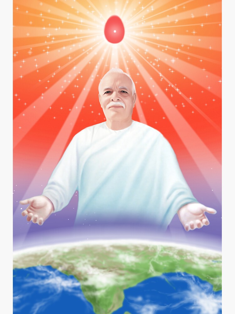 "Brahma Kumaris Brahma Baba Earth" Sticker for Sale by rupambhai Redbubble