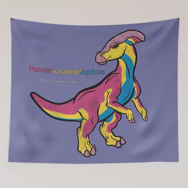 Item preview, Pansexusaurolophus/Parasaurolophus Text - Pansexual Pride designed and sold by tygerwolfe.