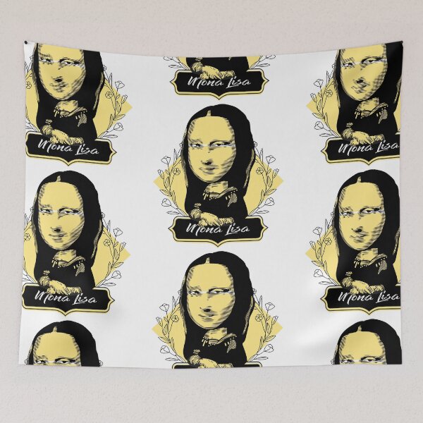 Item preview, Vintage Retro Art Badge design Da Vinci Mona Lisa Smile  designed and sold by scribblelife.