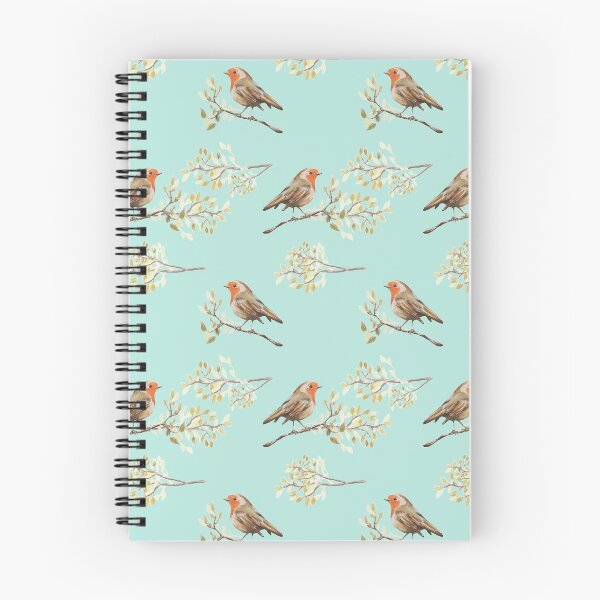 Item preview, Watercolour European Robin & Branches Pattern designed and sold by tanyadraws.
