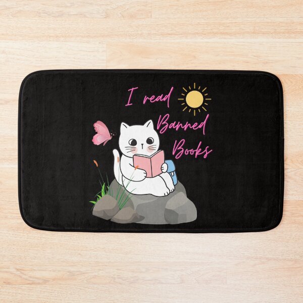 Item preview, Cat I read banned books funny bookworms reading books designed and sold by ColourTrials.