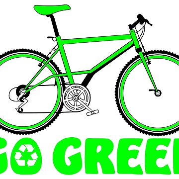 Artwork thumbnail, Go Green Bicycle Recycle Design by EthosWear