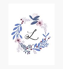 Flowers and the Letter L Photographic Print