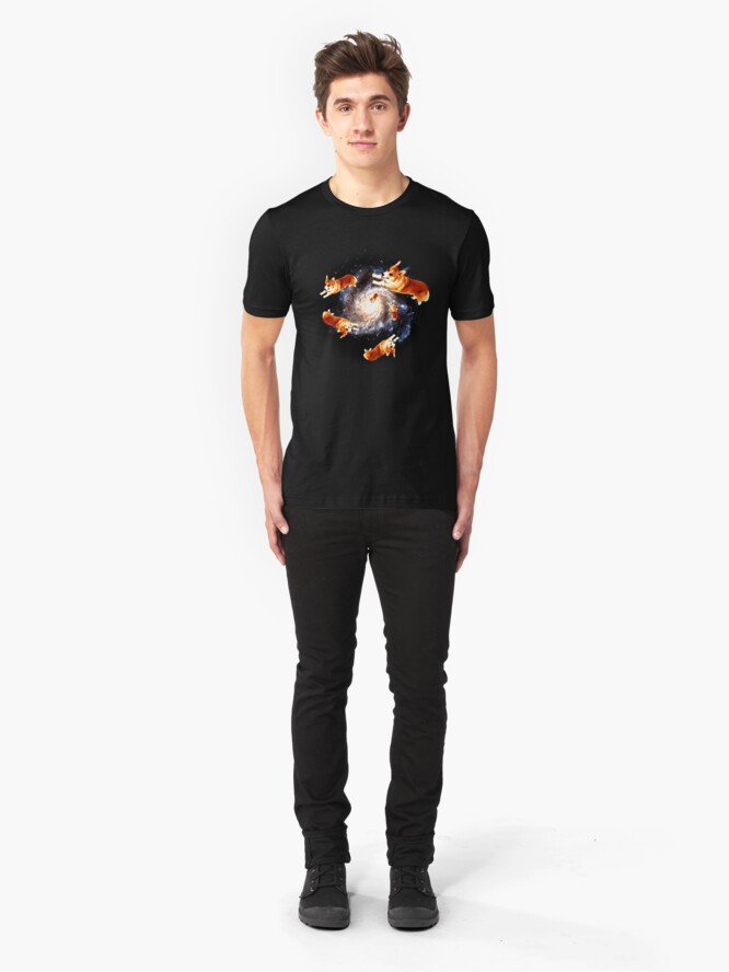 Alternate view of Funny Corgi Gift - Corgi Galaxy Slim Fit T-Shirt