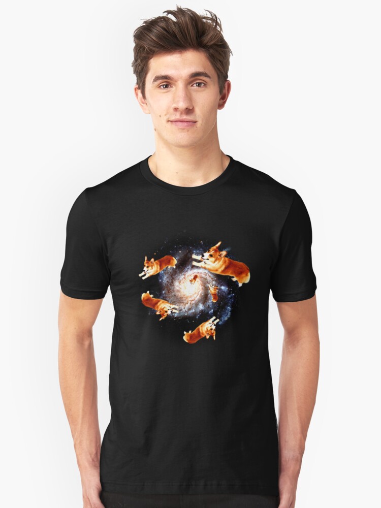 Alternate view of Funny Corgi Gift - Corgi Galaxy Slim Fit T-Shirt