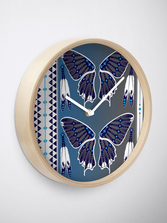 Alternate view of Butterfly Nation Blue Clock
