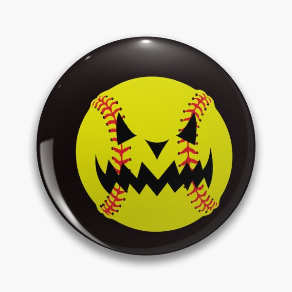 Item preview, Halloween Softball Pumpkin Jack O Lantern Face  designed and sold by jamesbixler.