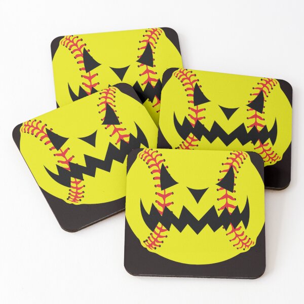 Item preview, Halloween Softball Pumpkin Jack O Lantern Face  designed and sold by jamesbixler.