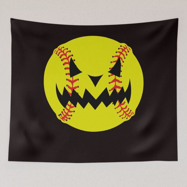 Item preview, Halloween Softball Pumpkin Jack O Lantern Face  designed and sold by jamesbixler.