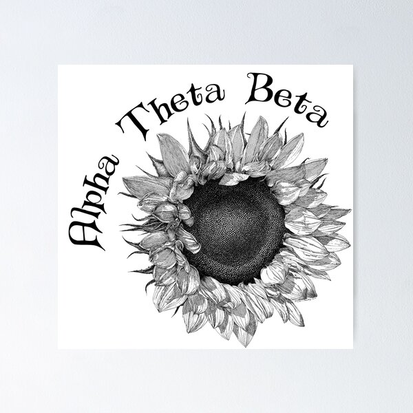 Item preview, AOB alpha theta beta sunflower designed and sold by Jilly Rose Ink.