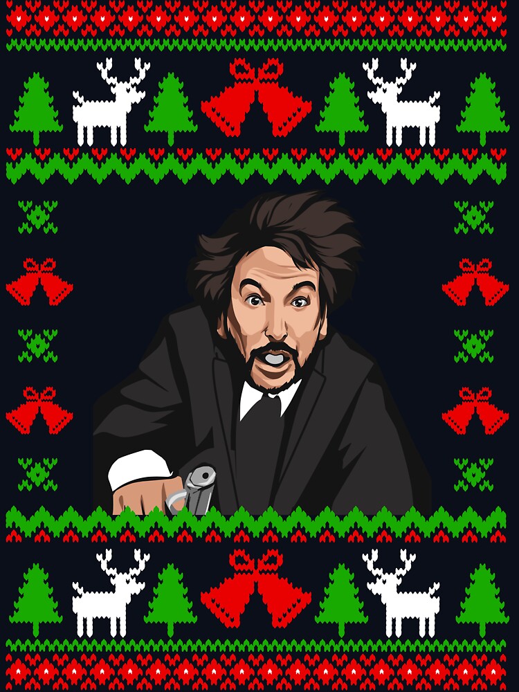 Hans Gruber Ugly Sweater Style Pullover Hoodie for Sale by Christmas Tees Redbubble