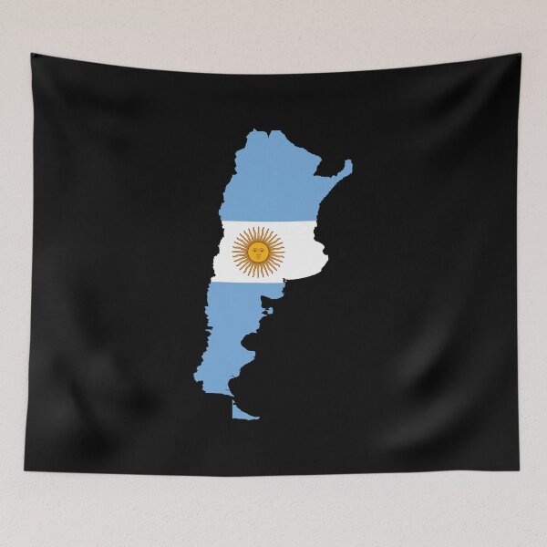 Item preview, Argentina Flag Map designed and sold by MapsClouds.