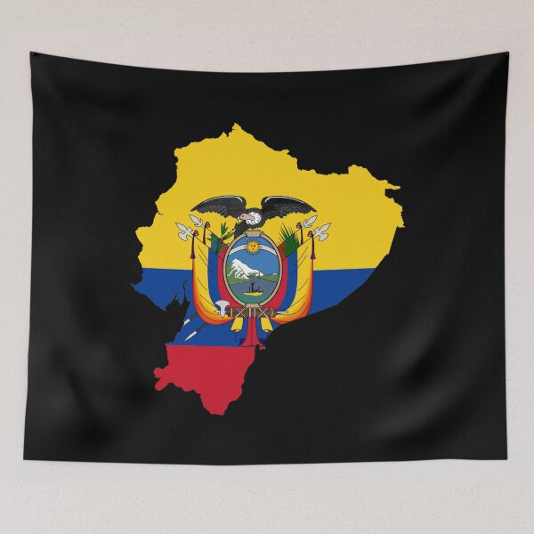 Item preview, Ecuador Flag Map designed and sold by MapsClouds.
