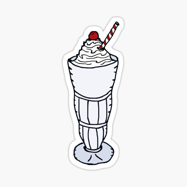 Milk shake and ice cream black and white • wall stickers black-and-white,  natural, glacé