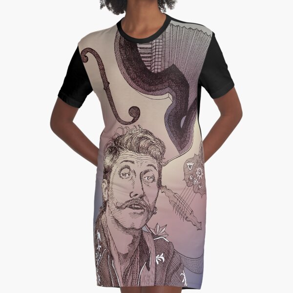 "La música de Eugene" Graphic T-Shirt Dress