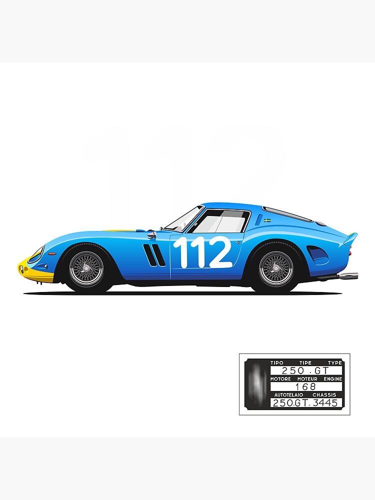 Disover FBSN GC 250 GTO #3445GT -  '64 Targa Florio #112 Premium Matte Vertical Poster