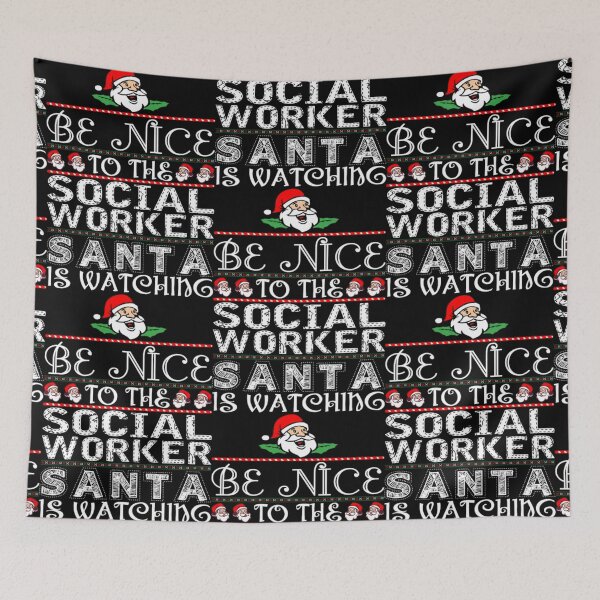 Item preview, Be Nice To Social Worker Santa Is Watching  designed and sold by aryagiri.