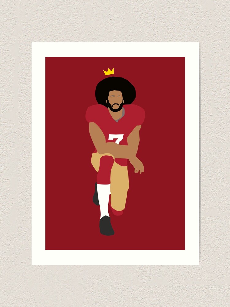 Kaepernick Take The Knee Art Print By Ktolliverdesign Redbubble