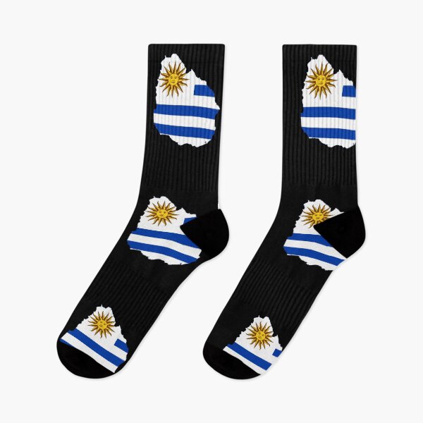 Item preview, Uruguay Flag Map designed and sold by MapsClouds.