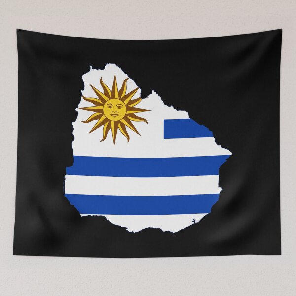 Item preview, Uruguay Flag Map designed and sold by MapsClouds.