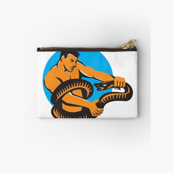 Aperçu de l'œuvre Man Fighting Boa Constrictor Snake Retro créée et vendue par patrimonio.