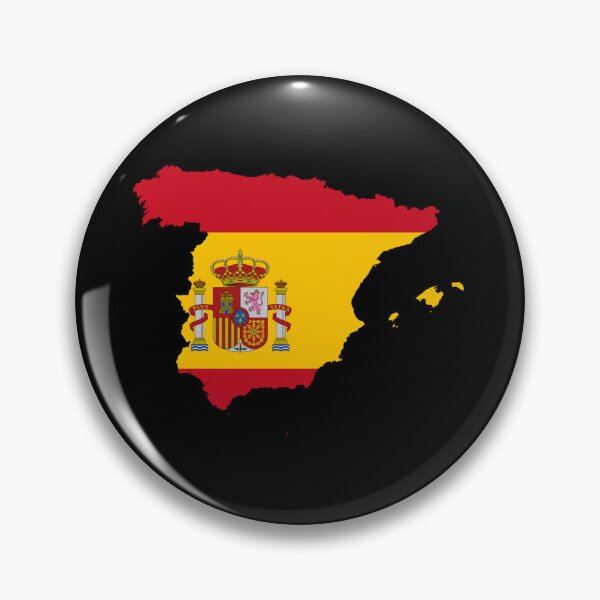Item preview, Spain Flag Map designed and sold by MapsClouds.