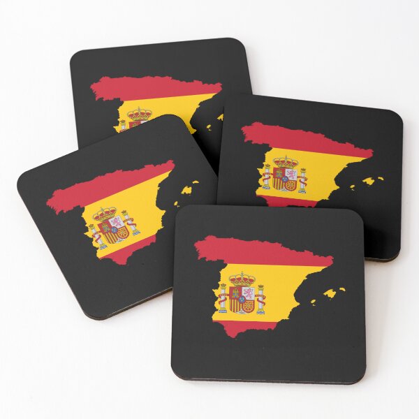 Item preview, Spain Flag Map designed and sold by MapsClouds.