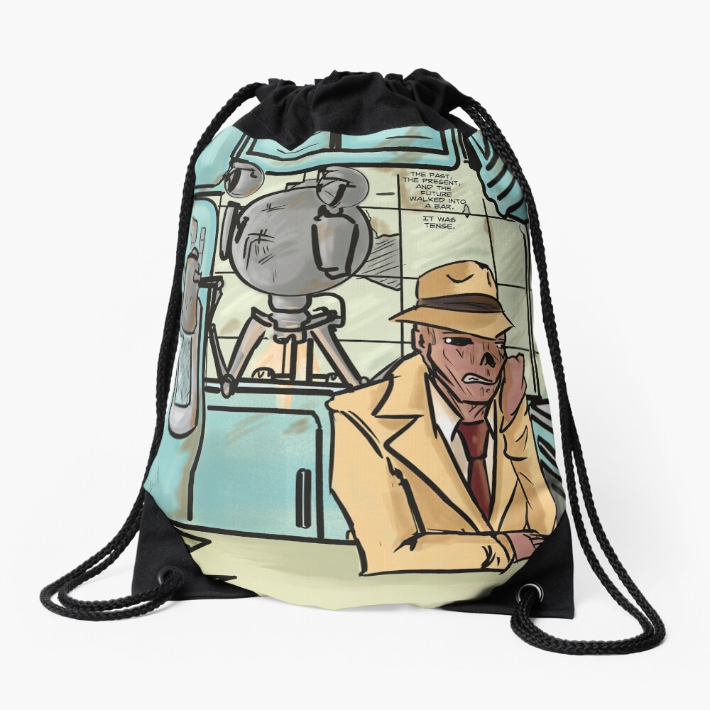 "vault tec rep (fallout 4)" Drawstring Bag for Sale by inkpocket