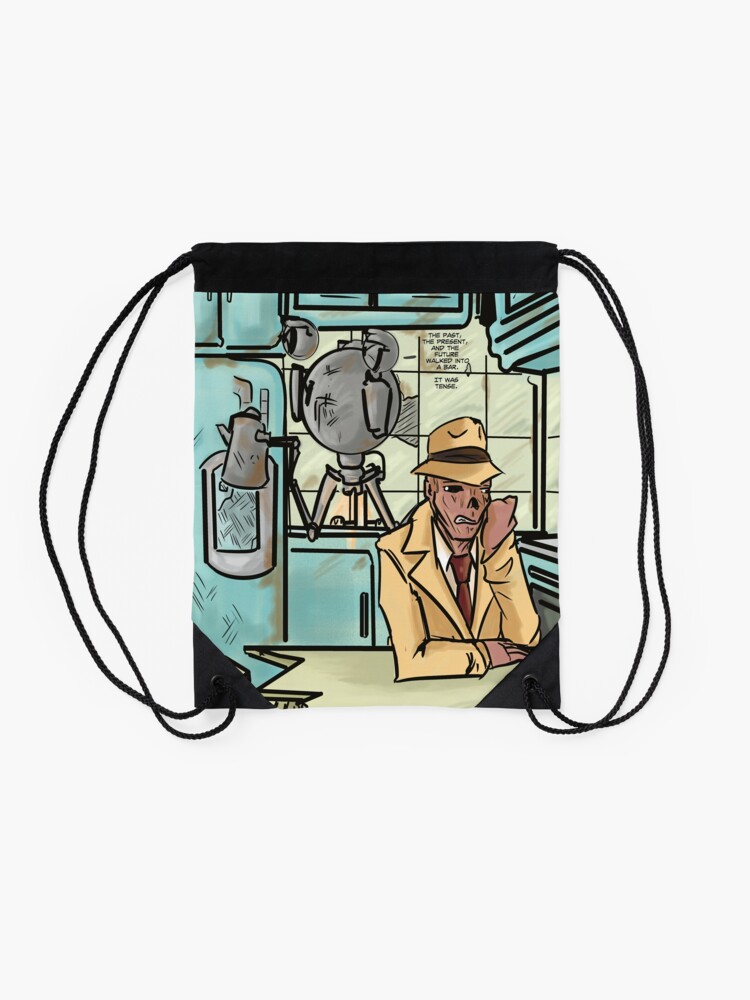 "vault tec rep (fallout 4)" Drawstring Bag by inkpocket Redbubble