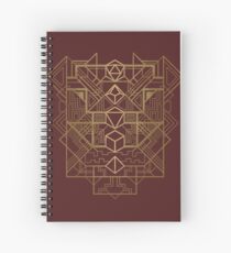 Dice Deco Gold Spiral Notebook