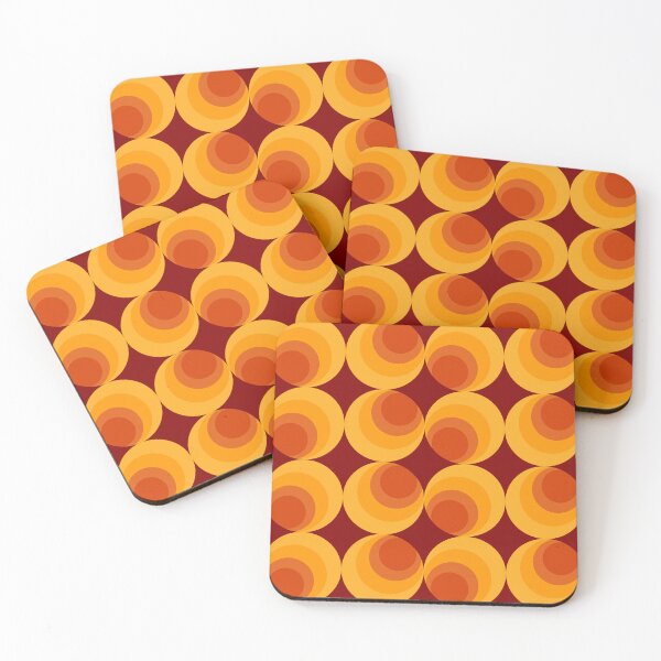 Item preview, seventies burnt orange pattern designed and sold by pauloneill-art.
