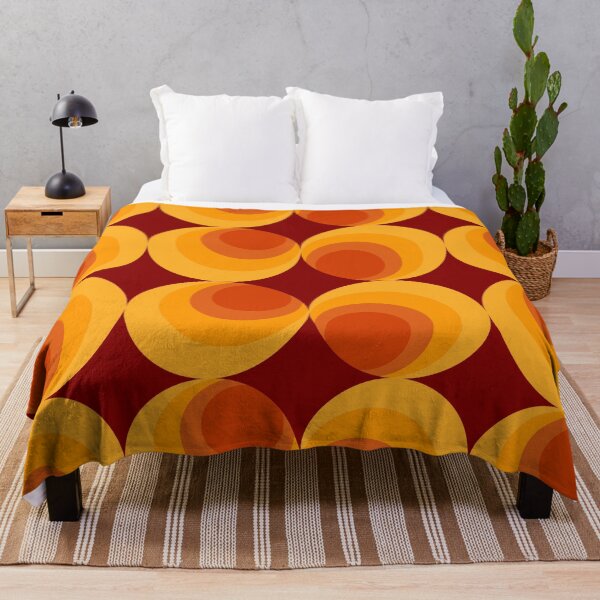 Item preview, seventies burnt orange pattern designed and sold by pauloneill-art.