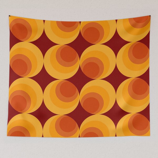 Item preview, seventies burnt orange pattern designed and sold by pauloneill-art.