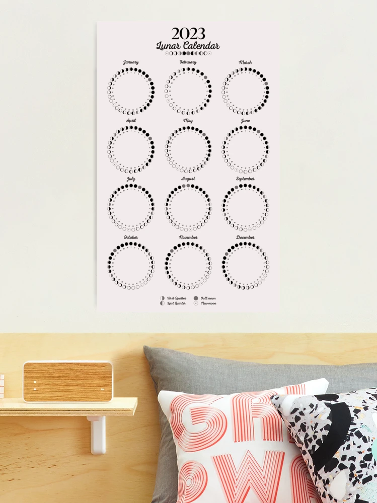 Lunar Calendar 2023" Photographic Print for Sale by Inna Soyturk | Redbubble