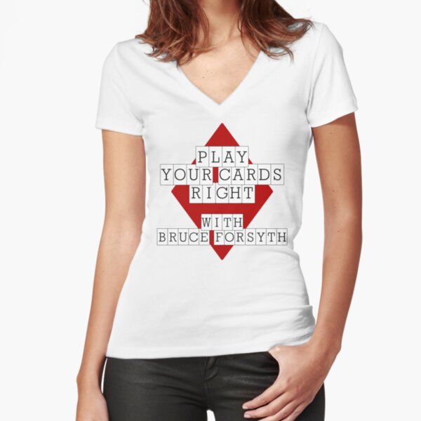 NDVH Play Your Cards Right with Bruce Forsyth Fitted V-Neck T-Shirt