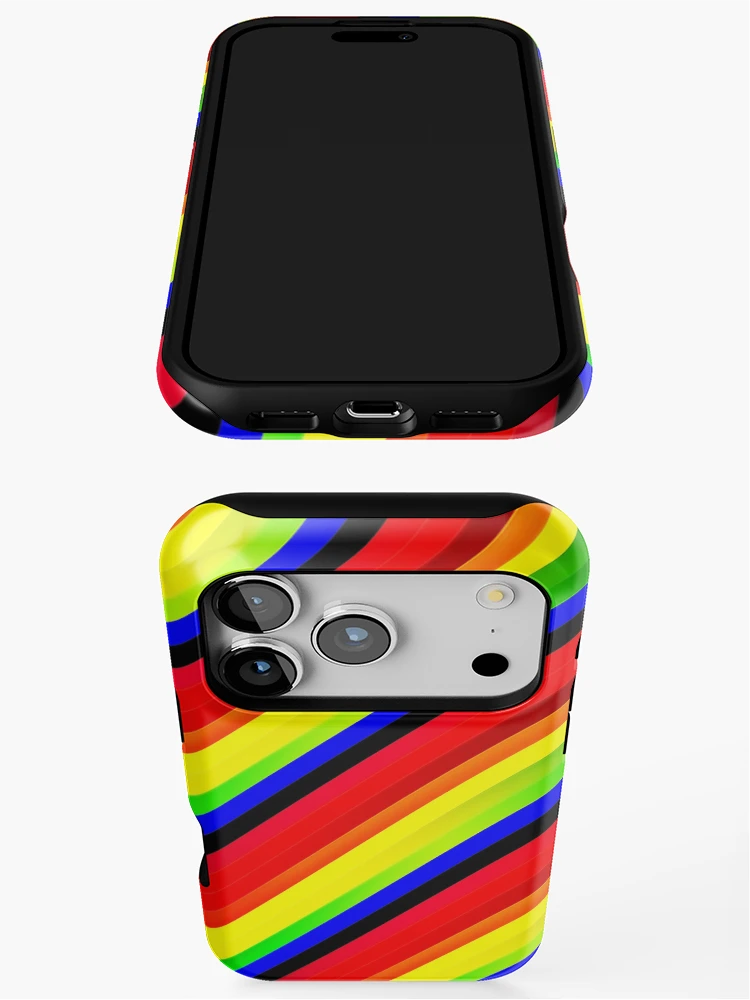 Thumbnail 3 of 4, iPhone Case, Color Combination Pattern, Retro Abstract Multi Color Pattern designed and sold by Mr-true-design.