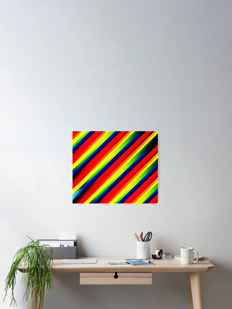 Thumbnail 2 of 3, Poster, Color Combination Pattern, Retro Abstract Multi Color Pattern designed and sold by Mr-true-design.