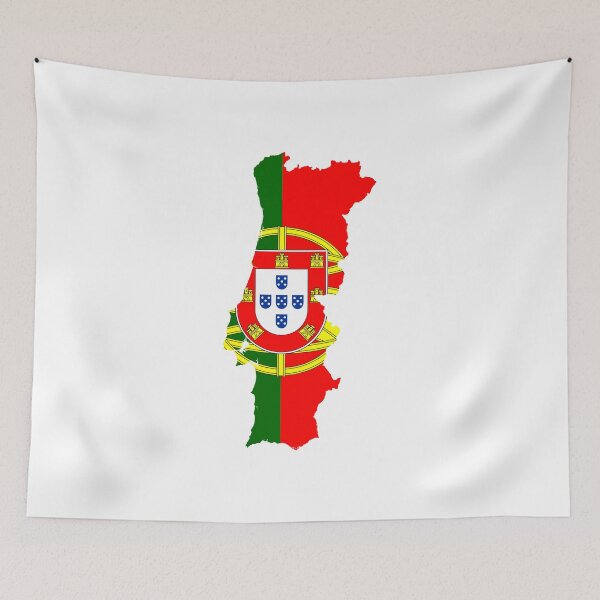 Item preview, Portugal Flag Map  designed and sold by MapsClouds.
