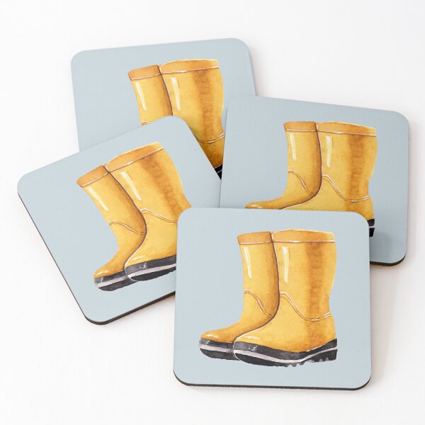 Item preview, Yellow Rain Boots - Watercolour Illustration designed and sold by Pattokarts.