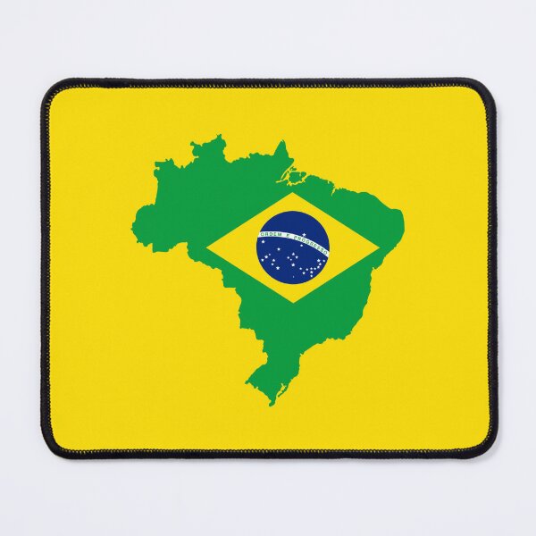 Item preview, Brazil Flag Map designed and sold by MapsClouds.