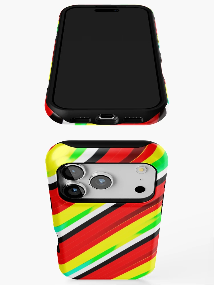 Thumbnail 3 of 4, iPhone Case, Color Combination Pattern, Retro Abstract Multi Color Pattern, designed and sold by Mr-true-design.