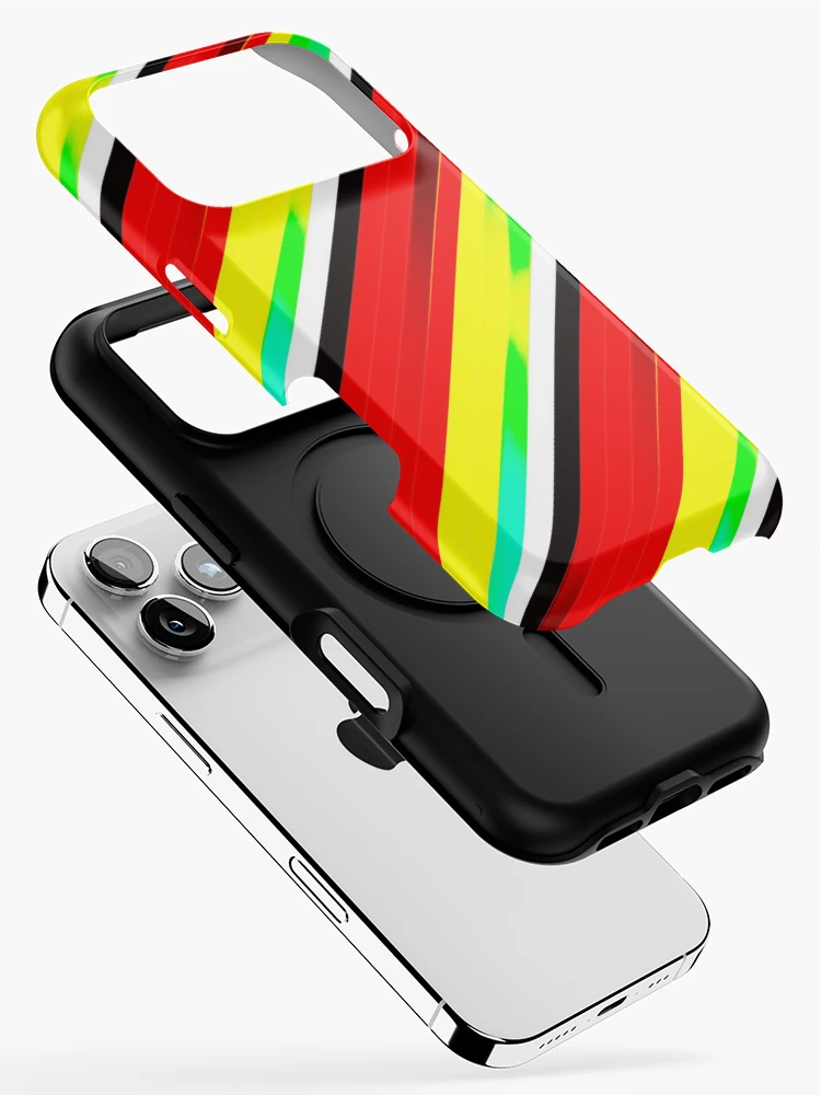 Thumbnail 2 of 4, iPhone Case, Color Combination Pattern, Retro Abstract Multi Color Pattern, designed and sold by Mr-true-design.