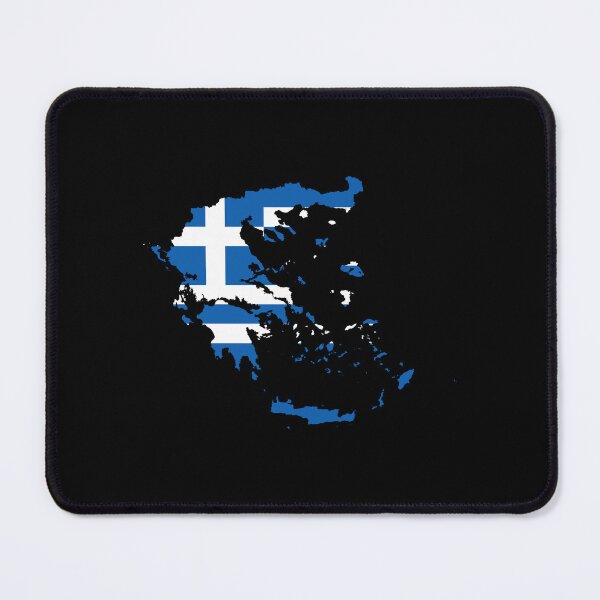 Item preview, Greece Flag Map designed and sold by MapsClouds.