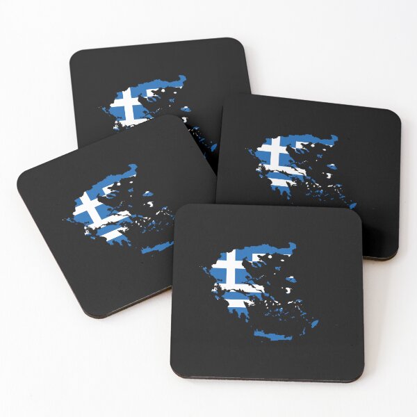 Item preview, Greece Flag Map designed and sold by MapsClouds.