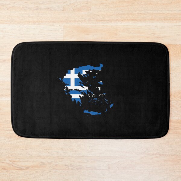 Item preview, Greece Flag Map designed and sold by MapsClouds.