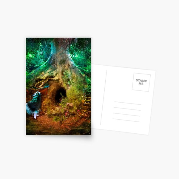Down the Rabbit Hole Postcard