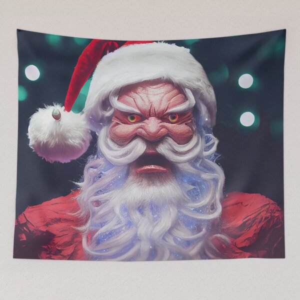 Item preview, Funny Christmas card, angry Santa, greetings card designed and sold by DigitalDreamArt.