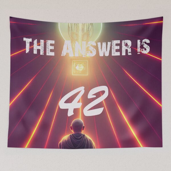 Item preview, Meaning of Life is 42, fun card for greets or iPhone cases designed and sold by DigitalDreamArt.