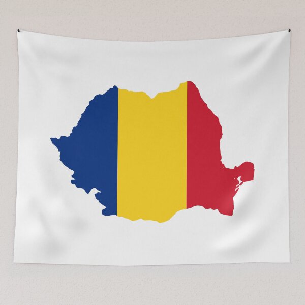 Item preview, Romania Flag Map designed and sold by MapsClouds.